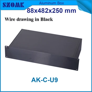 szomk aluminiu extrudat intersecția locuințe electronice carcase pentru pcb design19 inch rack instrument 88(H)x482(W)x250(L) m