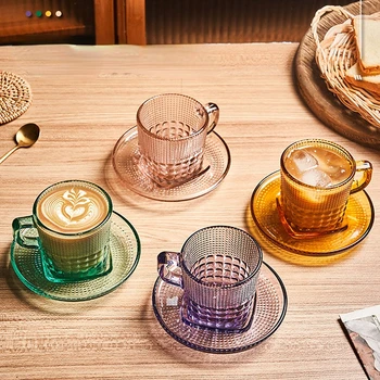 Destul De Frumoase Ceai Mic Dejun Camping Ceașcă De Espresso Sticlă Drăguț Cana De Cafea Pahare Boluri, Tacamuri De Lux Kaffeetasse Drinkware