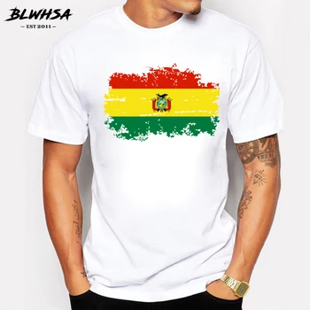 BLWHSA Bolivia Pavilion Barbati tricou de Moda cu Maneci Scurte de Design de Brand Nostalgie tricouri Hip hop Bolivia Topuri Tricouri