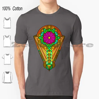 Geometrie Pentru Viața De Zi Cu Zi 100% Bumbac Pentru Bărbați Și Femei Fin Moda T-Shirt Mandala India Geometrie Spirituală Cosmos, Univers