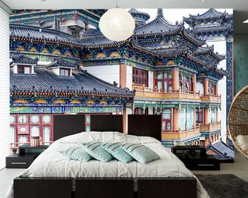 Antic Chinez arhitectura 3d tapet actele de pared,living tv de perete dormitor gazete de perete decor acasă restaurant murală