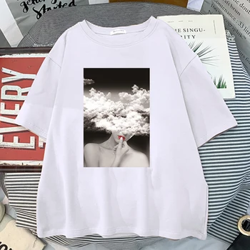 Femei Tricou Vintage Casual Mâneci Scurte T Shirt Harajuku Supradimensionat Tricou Femei Zeita De Imprimare Grafic Îmbrăcăminte Topuri Tee