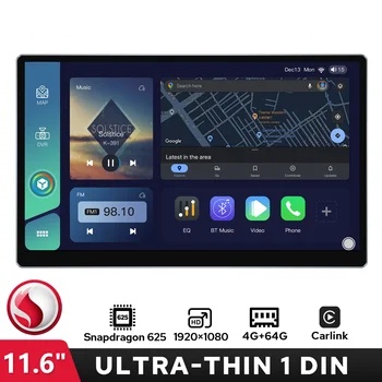 Joying mai Nou Ultra-Subțire Qualcomm Snapdragon Android 11.6 Inch 1Din După-Piata Auto Radio Stereo Multimedia 1920*1080 Rezoluție