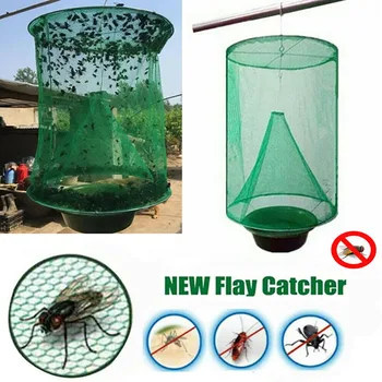 Ferma Fly Trap Reutilizabile Fly Catcher Criminal Cușcă Net Capcana Daunatorilor Bug Prinde pentru Interior sau în aer liber Ferme de Familie Restaurante
