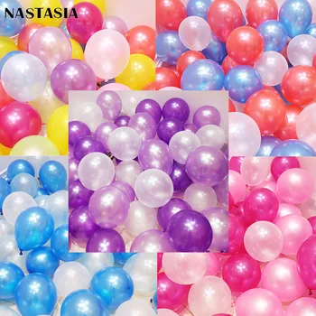 NASTASIA 100buc/lot gram gros perla baloane 10inch 1.2 g culoare amestecat Bine vinde baloane rotunde petrecere căsătorie balon