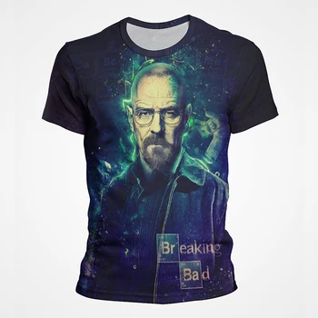 2023 Noi Heisenberg T Camasa Barbati Breaking Bad 3D de Imprimare T-shirt Casual de Vara cu Maneci Scurte Topuri de Moda Cool Tee Haine