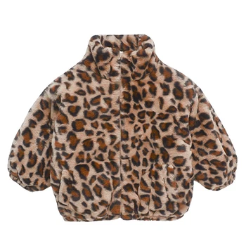 Iarna Copilul Copil Fete Cald Cu Glugă Haina De Toamna Leopard Îmbrăcăminte De Imprimare Jacheta Copii Copii Haine De Moda Pentru Copii Haine De Fata