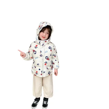 2021 Iarna Fete pentru Copii Haine Sugari Îmbrăcăminte de Bumbac cu Gluga Cald Haine pentru copii Haine pentru Copii Jachete Îmbrăcăminte pentru Băieți
