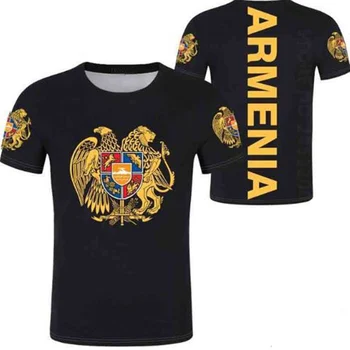 ARMENIA T Cămașă Bărbați Femei Harajuku Hip Hop Sport Casual T-shirt de Sus armean Națiune Pavilion Sunt Baiat Haine