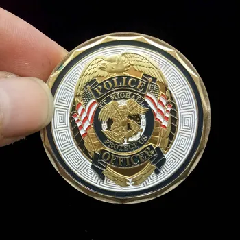 Biroul de poliție a NE Proteja Provocare Insigna American de Suveniruri Cadouri de SF. MICHAEL PATRON DE APLICARE a LEGII Monedă Comemorativă