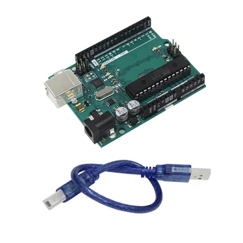 Pentru Arduino UNO R3 Atmega328p 32KB 7-9V Arduino MCU Limbajul C de Programare, Dezvoltare de Învățare Bord Verde Cu Cablu de Date