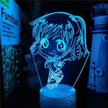 Acril 3D Lampa Anime Atac pe Titan Sasha Braus Figura Led Lumina de Noapte pentru Decor Dormitor Senzor de Mișcare Veioza Manga Cadou