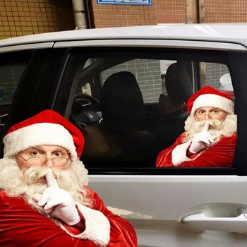 Masina Autocolant Crăciun Moș Crăciun Sticlă Autocolant Auto Vinil Decal Decoratiuni Interioare Accesorii Navidad