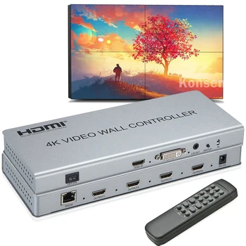 4K 2x2 Video HDMI de Perete Controller vs 1080P TV de Perete Procesor 1x2 1x3 1x4 4 Ecran de Cusut Rama de Compensare 180 Grade Roti