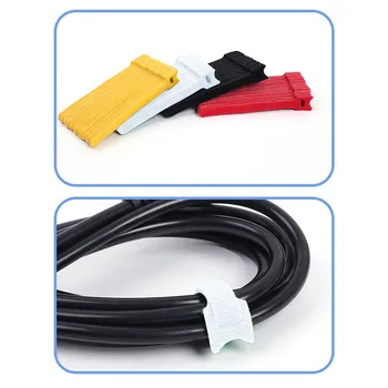 100buc Colorate Reutilizabile Nailon Cablu T-Tip Cablu Curele de Sârmă Organizator de Stocare de Calculator prin Cablu de Date Cablu de Alimentare de Sârmă Cravată