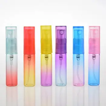 En-gros de 4 ML Portabil Colorate de Sticlă Sticla de Parfum Cu Atomizor Gol Containere Cosmetice Pentru Călătorie