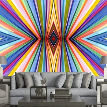 Personalizate Orice Dimensiune Murală de Moda Tapet Frumos Colorate Linii Moderne de TELEVIZIUNE Fundal Decorare Perete Pictura Papel De Parede