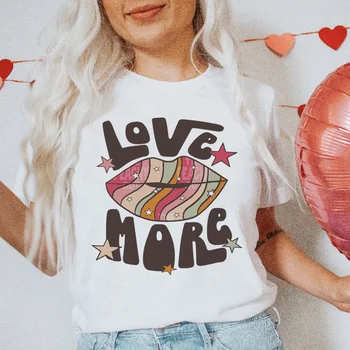 Scrisoare de dragoste de Valentine Drăguț 90 de Femei cu Maneci Scurte T Print Graphic Tee Haine de Vara, Haine de Moda de sex Feminin Casual T-shirt