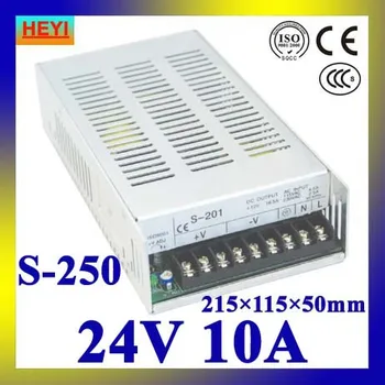 o singură ieșire de comutare de alimentare 24V 10A 100~120V/200~240V AC input LED de alimentare 250W