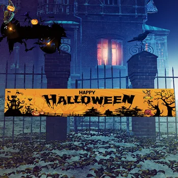 5*30m de Halloween Banner Cortina Curte în aer liber Fundal Decor Halloween Fericit Pavilion Culoare Vacanță Partid Serie