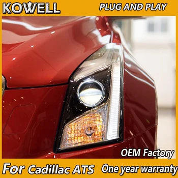 KOWELL Mașină de Styling pentru Cadillac ATS Faruri 2014-2015 ATS-L Faruri LED DRL Bi Xenon Lentile High Low Beam Parcare Lampă de Ceață
