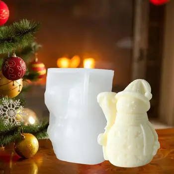3D de Crăciun, om de Zăpadă Mucegai Silicon DIY Săpun Lumanare Aromatherapy Mucegai Fondant Cake Decor Instrumente Meserii Acasă Decorare