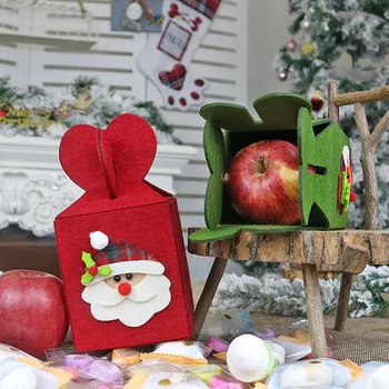 2019 Crăciun Fericit Ornamente Noi Pliere Apple Cadou de Ambalare Sac de Creative Non-țesute Sac Decor de Crăciun Sac de Cadouri