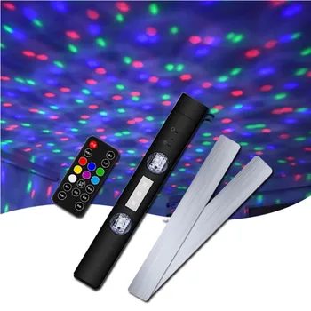 LED-uri auto Atmosfera Lumini 5 Moduri de Lampă Ambientală cu Telecomanda Multi-color Portabil de lumini Decorative pentru Casa Auto USB Reîncărcabilă