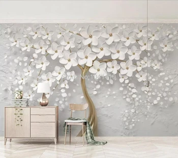 Papel de parede Dimensiuni Personalizate 3D Stereo copac cu Flori Pictura pe Perete picturi Murale Tapet Living cu TV, Canapea Dormitor Decor Perete