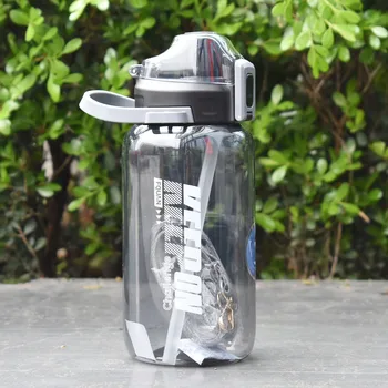 Sticla de Apa de Plastic 1200L Cu Marker Timp Galon Pentru Adulți Paie Tip Directe să bem Curea Portabil Sport Etanșe BPA Free