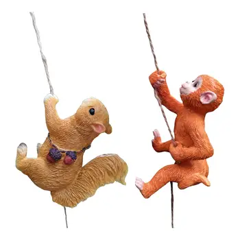 Alpinism Animale Figurine lucrate Manual Ornament Rășină pentru Grădină cu Gazon, cu Decor