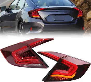 LED lumini de Coada de Asamblare pentru 2016-2020 Honda Civic Hatchback 10 Gen Type R Secvențială Semnale Rândul său, DRL Pornire Lămpi de Asamblare