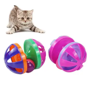 60% Dropshipping!!Animal De Casă Pisică Pisoi Gantera Bell Ball Zero Joc De Formare Interactive Joc Jucărie