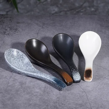 Creative Ceramice Lingură De Supă Japoneză Tacamuri Mini Lingura Orez Drăguț Catering Lingură De Bucătărie, De Gătit Ustensilă Instrument De Vase