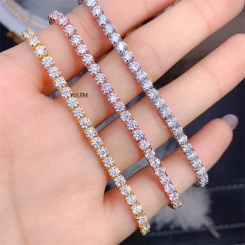 YULEM Moissanite D VVS Femei Brățară argint pur 925 brățară cu diamante ultimul stil vânzare fierbinte promovare