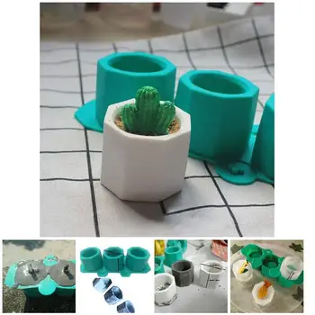 Silicon Cactus În Ghiveci De Flori De Mucegai Lut Ceramică Artizanat Turnare Beton Cupa Mucegai Pentru Casa Si Gradina