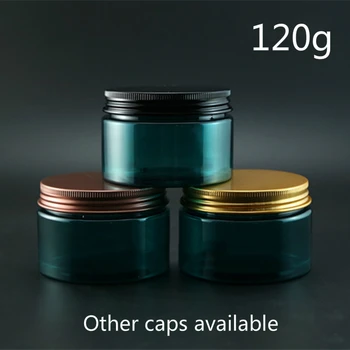 120g Verde de unică folosință din Plastic Borcan Gol de Îngrijire a Pielii Cosmetice Crema de Călătorie Sticla de Lotiune de Corp Mască de Praf de Ceai Spice Container