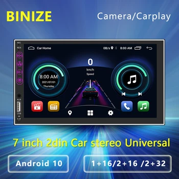 2 DIN Android 10 CarPlay Auto radio auto GPS multimedia video player 2DIN universal 7 inch car audio stereo WIFI MP5 Pentru VW Golf