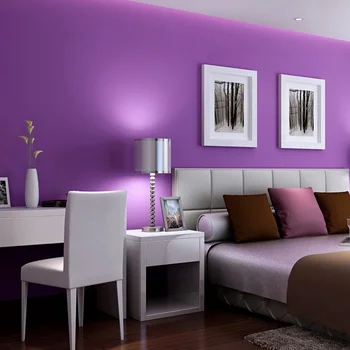 Tapet violet violet moderne, simple, de culoare solidă de culoare simplu dormitor, living sufragerie genial nobil de fundal de perete