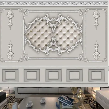 Personalizat Murală Tapet Modern în Stil European Ipsos Pachetul Soft Modelul de Dormitor, Cameră de zi cu TV Fotografie de Fundal de Hârtie de Perete 3D