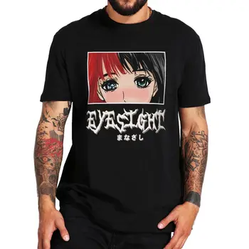 Fată Anime drăguț cu Ochii T-shirt Kawaii Manga Print cu Maneci Scurte de Vara 100% Bumbac Casual UE Dimensiuni Supradimensionate Tricouri Unisex