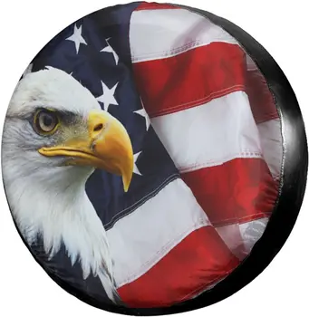 Foruidea Steagul American Eagle roata de rezerva de Acoperire rezistent la apa Praf Roata Capac Anvelope se Potrivesc pentru Masina,Rulota, RULOTA, SUV și mai Multe Vehicule