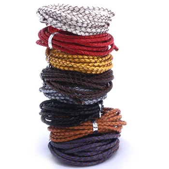 3mm 1M/lot Multicolor Pregătirea Rotund din Piele de Cablu /Sârmă cercei Bratara cravată colier DIY bijuterii de luare Olingart