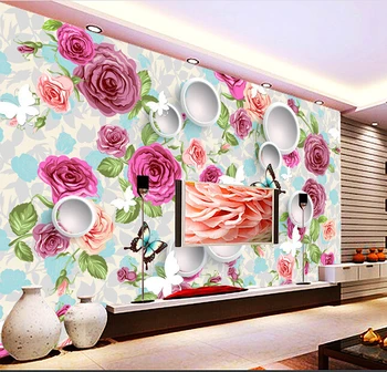 Personalizat tapet 3D, bujor flori picturi murale pentru camera de zi, dormitor, TV fundal de vinil papel de parede