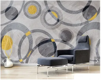 Personalizat papel de parede 3d, abstract geometric de aur murală folosit pentru camera de zi dormitor canapea fundal de perete decor acasă hârtie