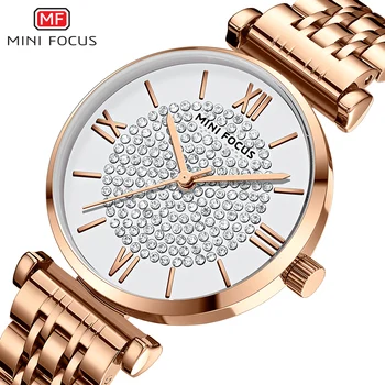 MINI FOCUS Nou de Femei de Moda Ceas Strasuri Doamnelor Ceas de Brand de Top de Lux Creative Impermeabil Cuarț Ceas de mână Reloj Mujer