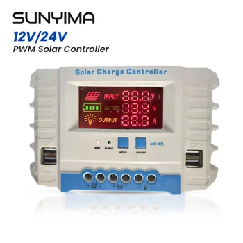 SUNYIMA 10A 20A 30A 40A PWM Controler Solar 12/24V Display LCD Solare Acasă de Protecție de Încărcare Controler