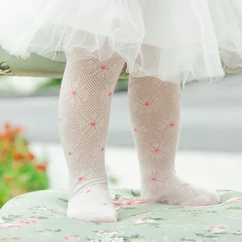 Vară Stil Nou pentru Copii Floare Dresuri Fir Subtire de Bumbac Gol Plasă de Fete Ciorapi Copil de Țânțari Șosete