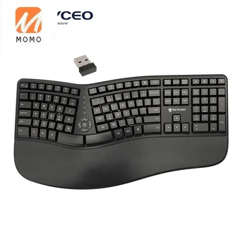 restul-split keyboard proiectat ergonomic pentru confort Compatibil cu restul încheietura mâinii și reîncărcabile Split wireless keyboard pentru Mac