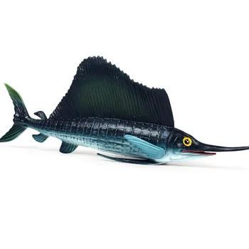 Simulare de viață marină model animal sailfish ton, pește-spadă pentru copii model cognitiv jucarii